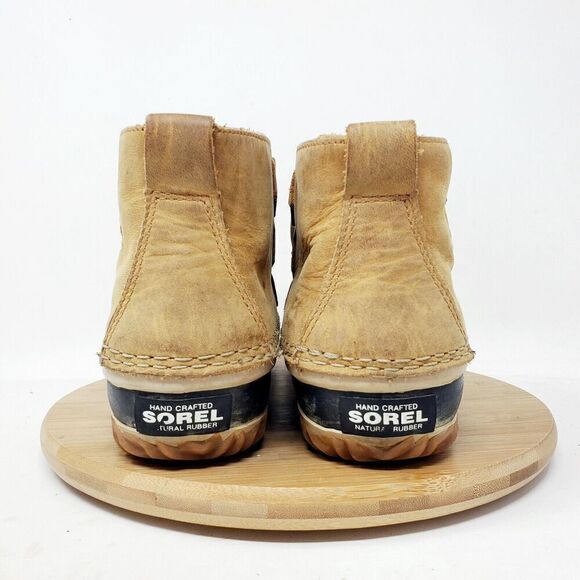 Sorel Out n About Womens 6.5 Duck Boots Brown Leather Lace Up Ankle Shoes - Picture 8 of 13